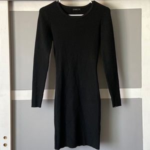 Black Bodycon Sweater Dress